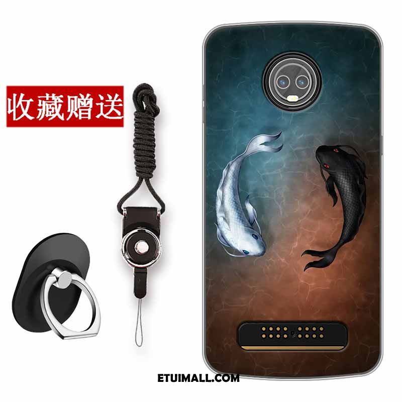 Etui Moto Z3 Play Vintage Telefon Komórkowy Miękki All Inclusive Purpurowy Obudowa Kup