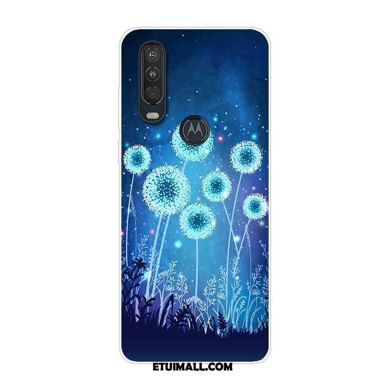 Etui Motorola One Action All Inclusive Kreatywne Anti-fall Telefon Komórkowy Niebieski Pokrowce Tanie