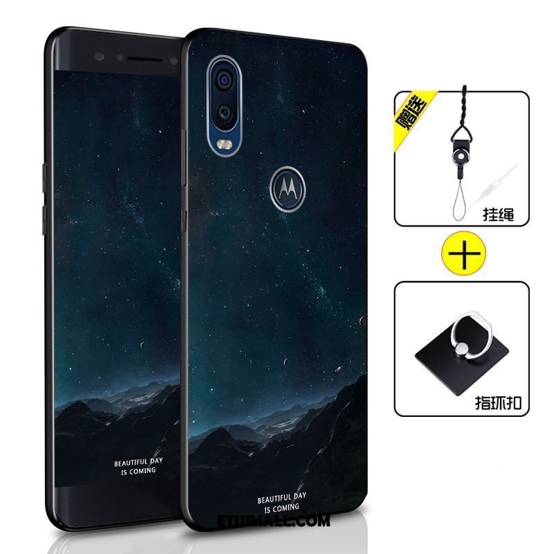 Etui Motorola One Vision Ochraniacz Telefon Komórkowy Ciemno Niebieski Anti-fall Miękki Futerał Tanie