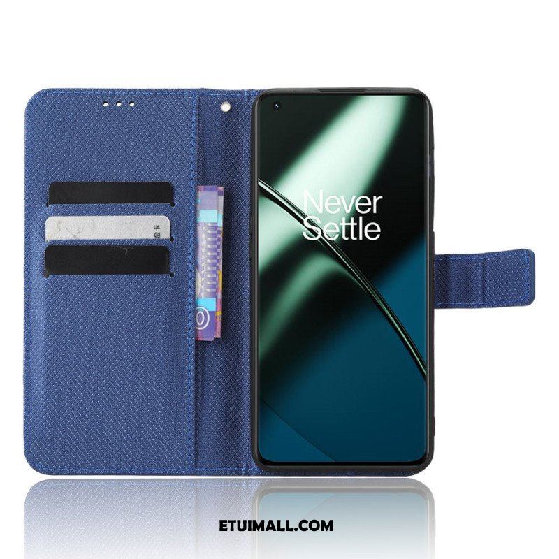 Etui Na Telefon Pokrowce do OnePlus 11 5G z Łańcuch Teksturowane Paski