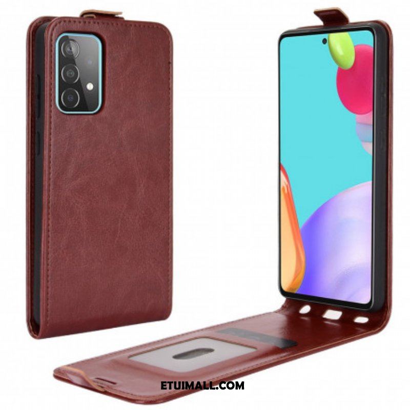 Etui Na Telefon Pokrowce do Samsung Galaxy A52 4G / A52 5G / A52s 5G Etui Folio Pionowa Klapa Z Efektem Skóry