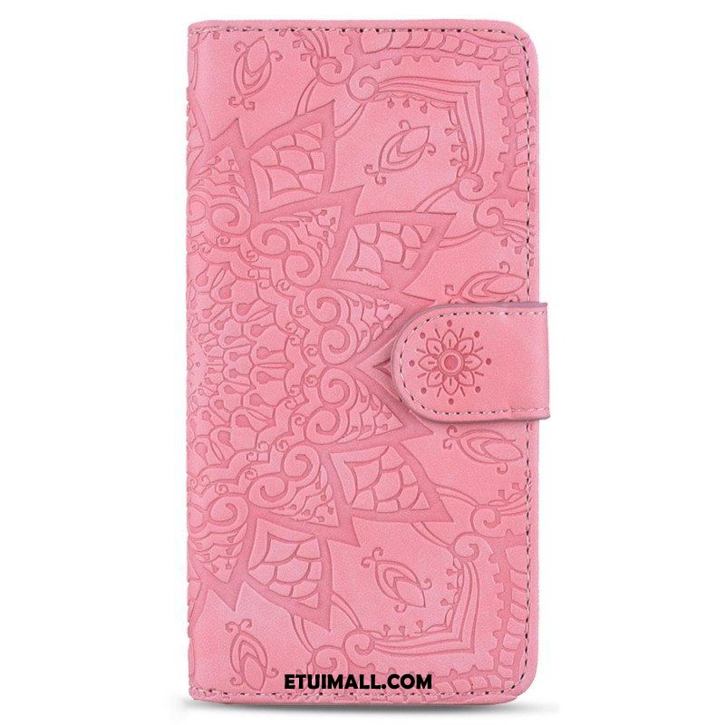 Etui Na Telefon Pokrowce do Samsung Galaxy S23 5G z Łańcuch Stylowa Mandala Z Paskami