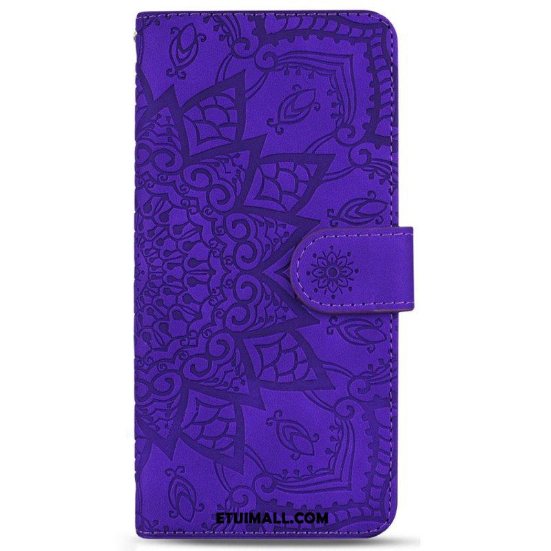 Etui Na Telefon Pokrowce do Samsung Galaxy S23 5G z Łańcuch Stylowa Mandala Z Paskami