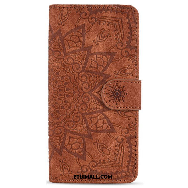 Etui Na Telefon Pokrowce do Samsung Galaxy S23 5G z Łańcuch Stylowa Mandala Z Paskami