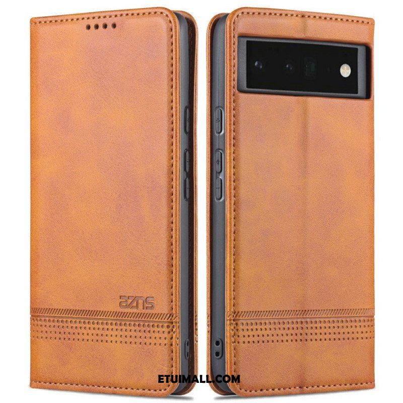 Etui Na Telefon do Google Pixel 6 Etui Folio Stylizacja Skóry Azns