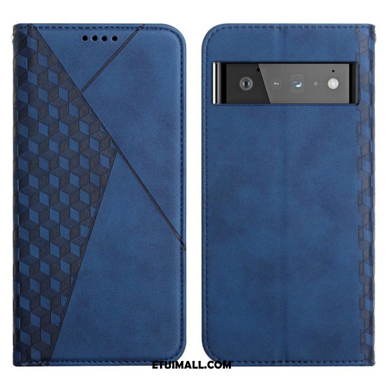 Etui Na Telefon do Google Pixel 6 Pro Etui Folio Efekt Geo Skóry