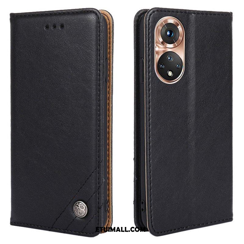 Etui Na Telefon do Honor 50 Etui Folio Stylowy Skórzany Nit