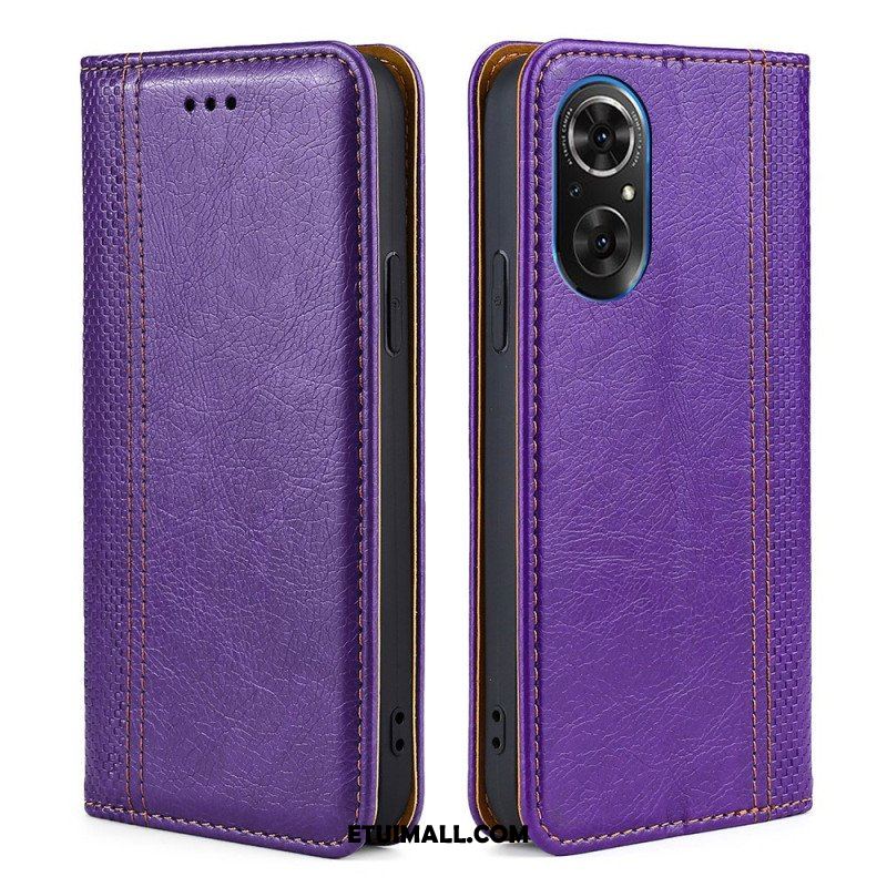 Etui Na Telefon do Honor 50 SE Etui Folio Skórzane Szwy Liczi