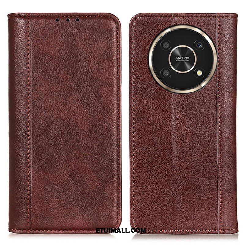 Etui Na Telefon do Honor Magic 4 Lite 5G Etui Folio Kolorowa Wersja Skóry Dwoinowej