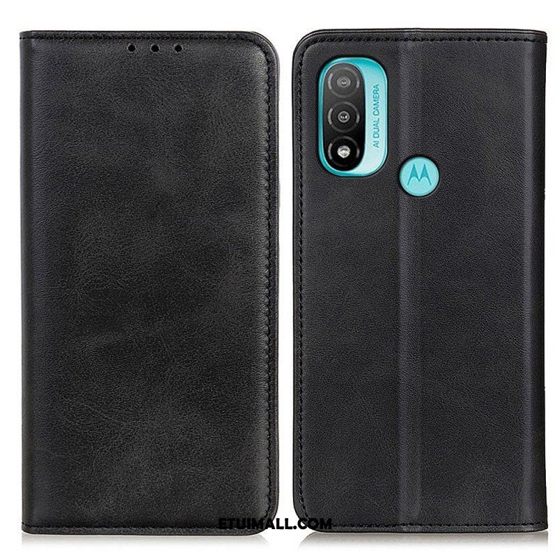 Etui Na Telefon do Moto E40 / E30 / E20 Etui Folio Elegancka Dwoina Skórzana