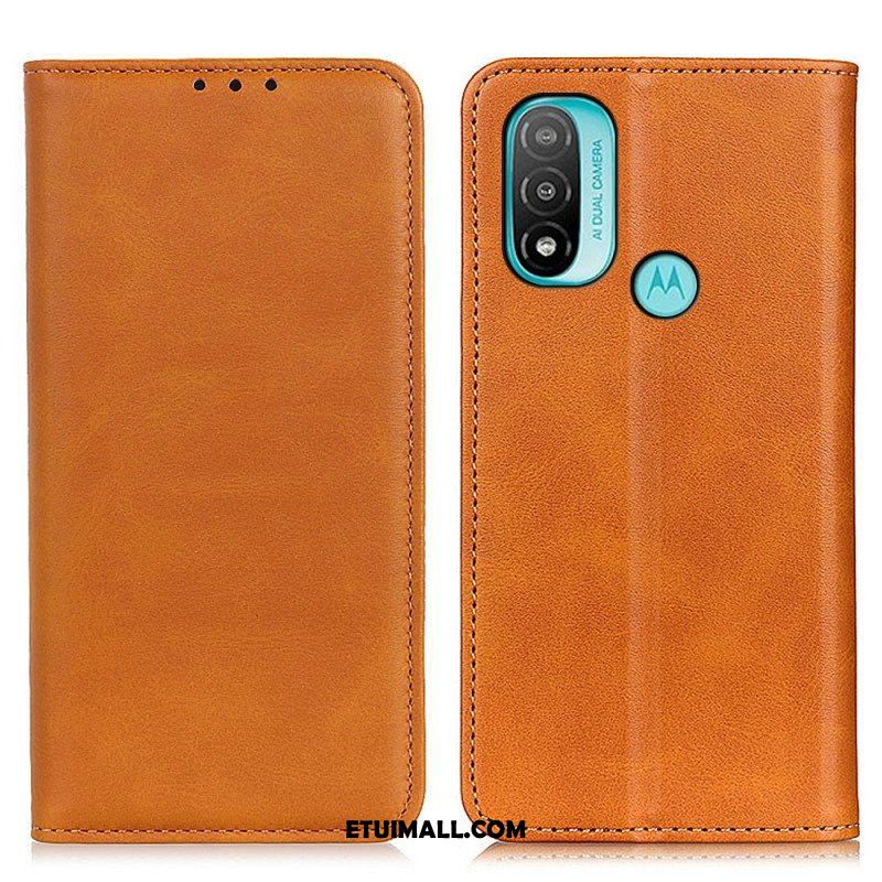 Etui Na Telefon do Moto E40 / E30 / E20 Etui Folio Elegancka Dwoina Skórzana