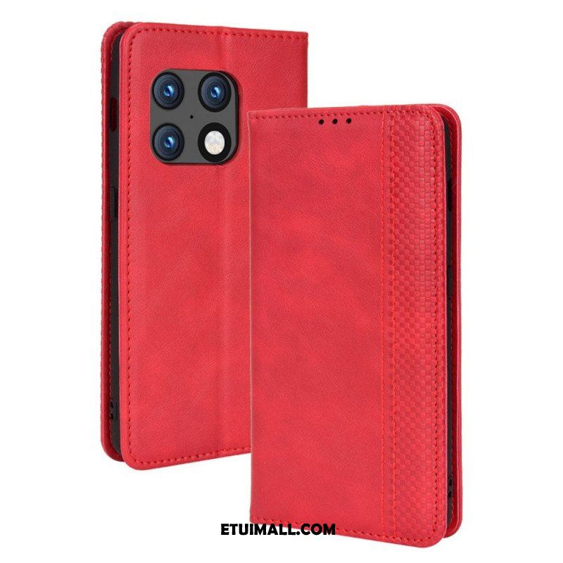 Etui Na Telefon do OnePlus 10 Pro 5G Etui Folio Stylizowany Efekt Skóry W Stylu Vintage