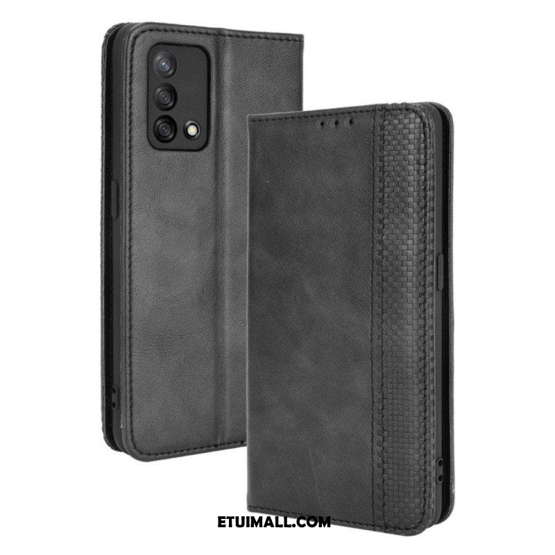 Etui Na Telefon do Oppo A74 4G Etui Folio Stylizowany Efekt Skóry W Stylu Vintage