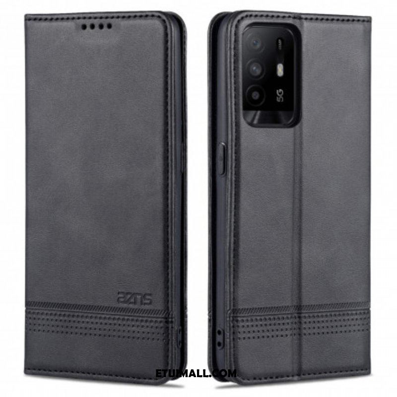 Etui Na Telefon do Oppo A94 5G Etui Folio Stylizacja Skóry Azns