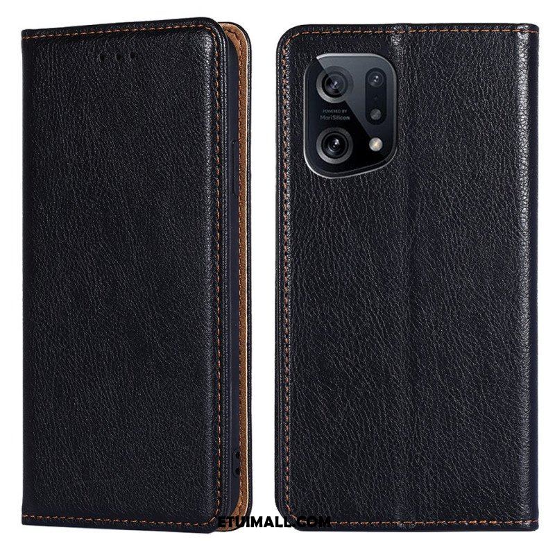 Etui Na Telefon do Oppo Find X5 Etui Folio Jednolity Kolor