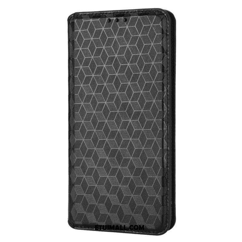 Etui Na Telefon do Oppo Find X5 Pro Etui Folio Efekt Diamentowej Skóry 3d