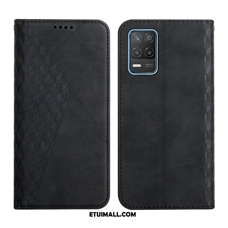 Etui Na Telefon do Realme 8 5G Etui Folio Efekt Geo Skóry