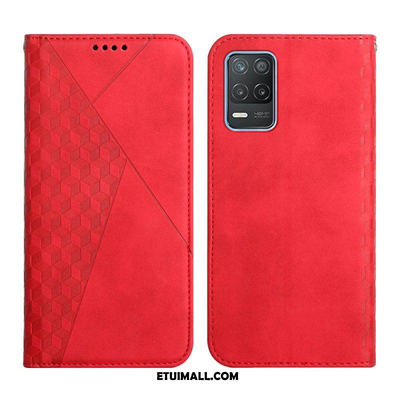 Etui Na Telefon do Realme 8 5G Etui Folio Efekt Geo Skóry