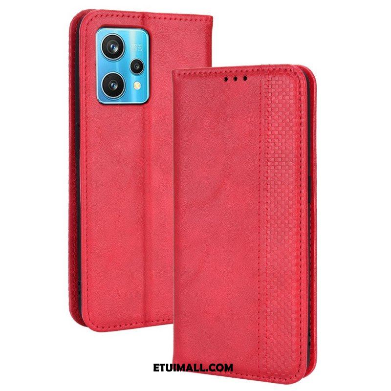 Etui Na Telefon do Realme 9 5G Etui Folio Stylizowany Efekt Skóry W Stylu Vintage