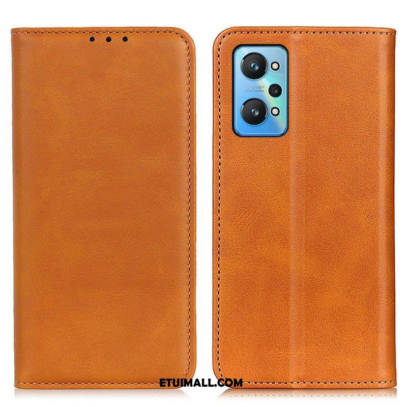 Etui Na Telefon do Realme GT Neo 3T / Neo 2 Etui Folio Elegancka Dwoina Skórzana