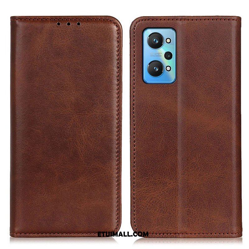 Etui Na Telefon do Realme GT Neo 3T / Neo 2 Etui Folio Elegancka Dwoina Skórzana