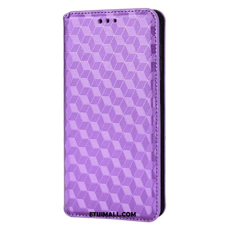 Etui Na Telefon do Samsung Galaxy M23 5G Etui Folio Skórzany Efekt Sześcianu 3d