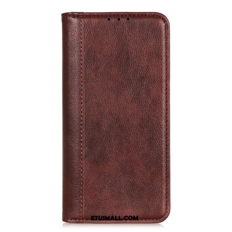 Etui Na Telefon do Samsung Galaxy M32 Etui Folio Elegancka Dwoina Skóry Liczi