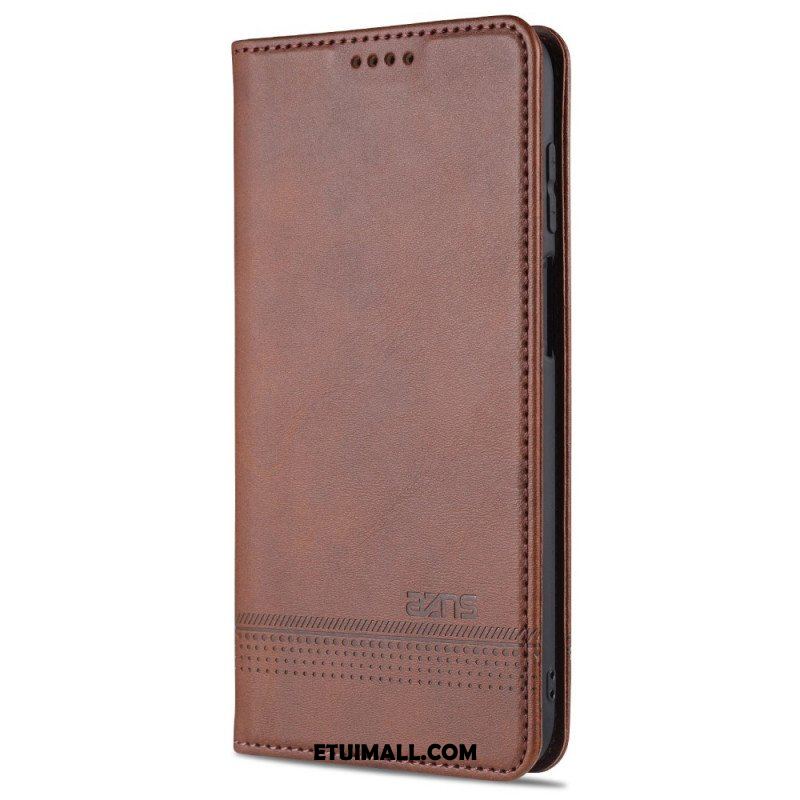 Etui Na Telefon do Samsung Galaxy M32 Etui Folio Stylizacja Skóry Azns