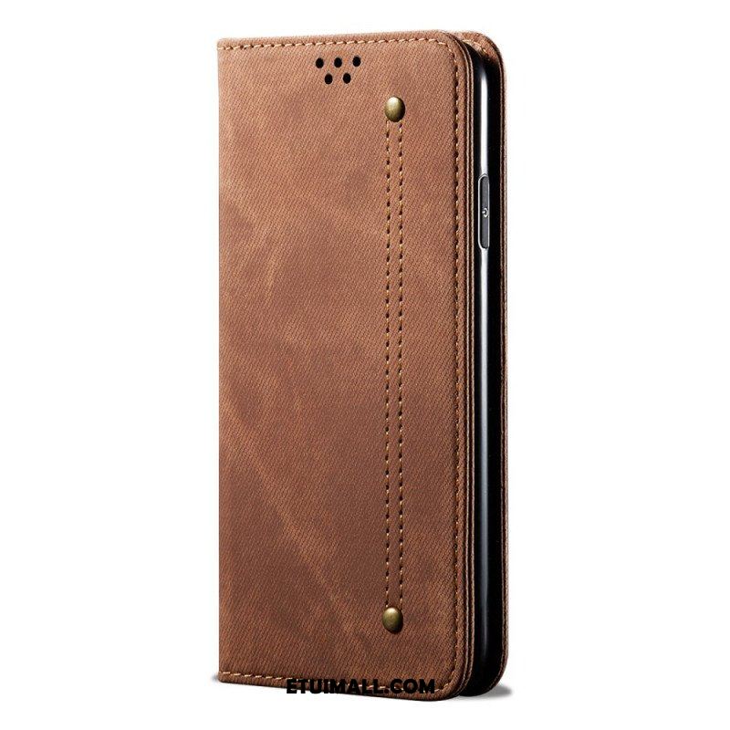 Etui Na Telefon do Samsung Galaxy M32 Etui Folio Tkanina Dżinsowa