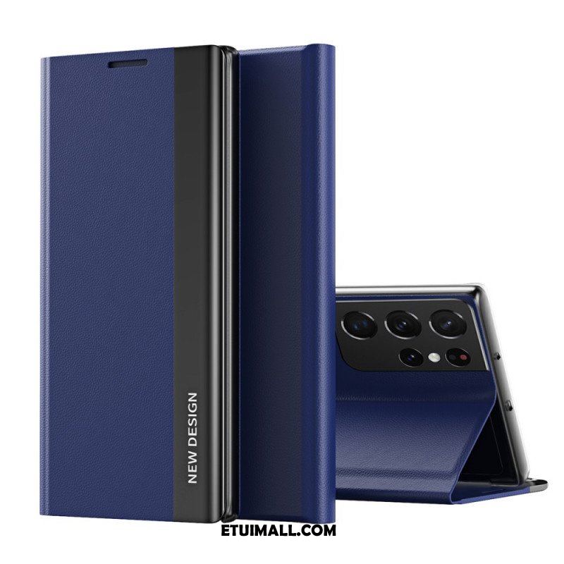 Etui Na Telefon do Samsung Galaxy S21 Ultra 5G Nowy Projekt Ze Sztucznej Skóry