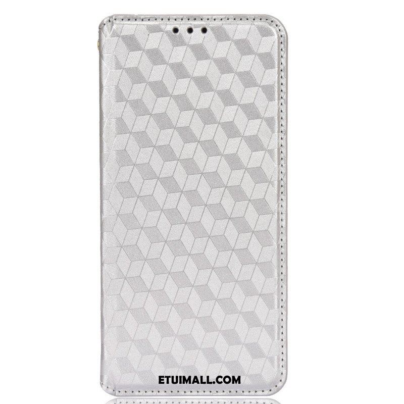 Etui Na Telefon do Samsung Galaxy S22 5G Etui Folio Efekt Diamentowej Skóry