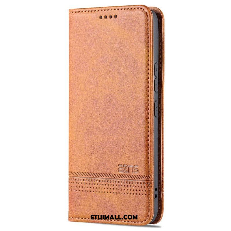 Etui Na Telefon do Samsung Galaxy S22 5G Etui Folio Stylizacja Skóry Azns