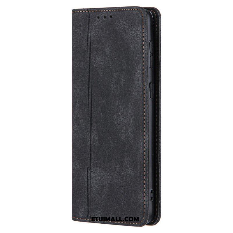 Etui Na Telefon do Samsung Galaxy S22 5G Etui Folio Stylowa Skórzana Linia