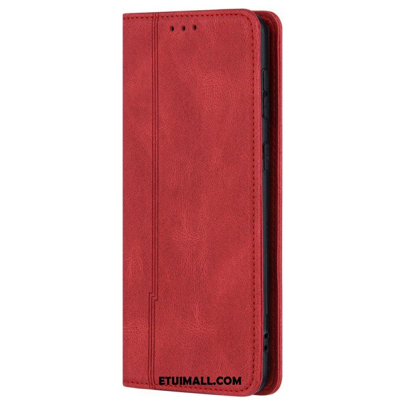 Etui Na Telefon do Samsung Galaxy S22 5G Etui Folio Stylowa Skórzana Linia