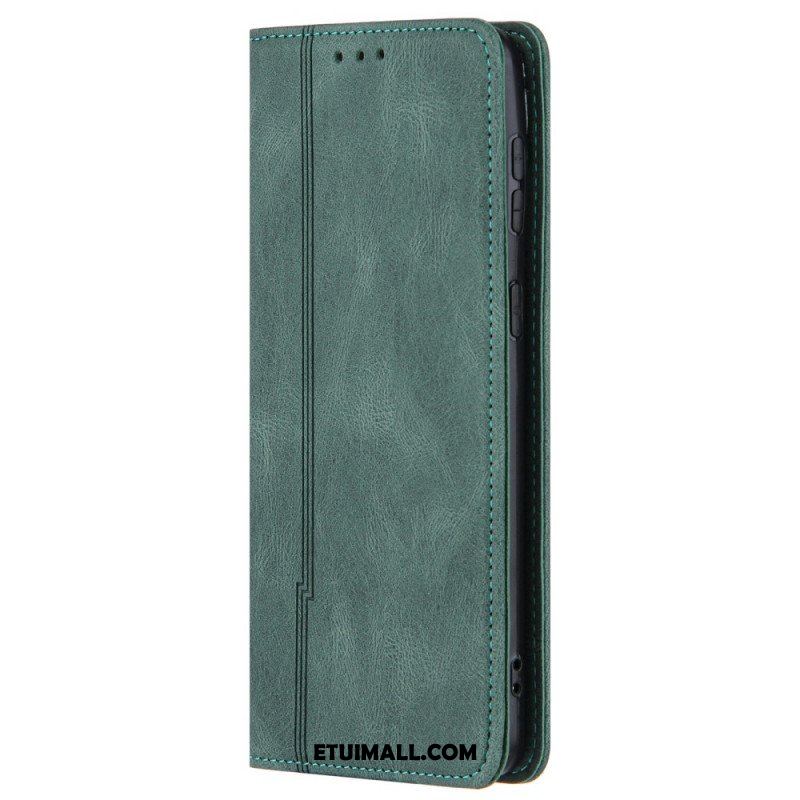 Etui Na Telefon do Samsung Galaxy S22 5G Etui Folio Stylowa Skórzana Linia