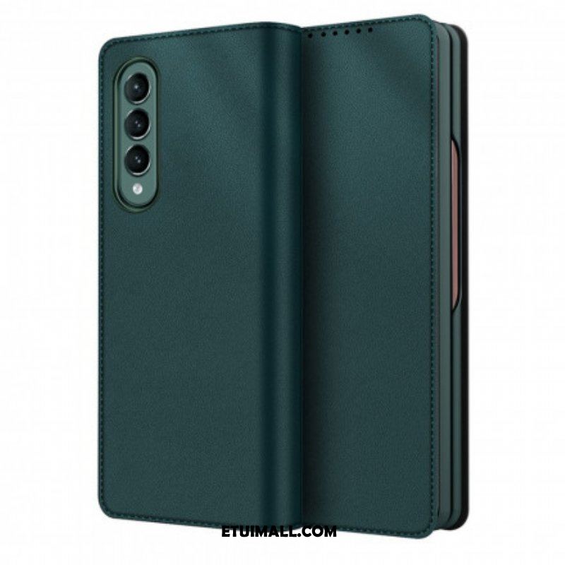 Etui Na Telefon do Samsung Galaxy Z Fold 3 5G Etui Folio Skóra Dwoinowa W Dotyku