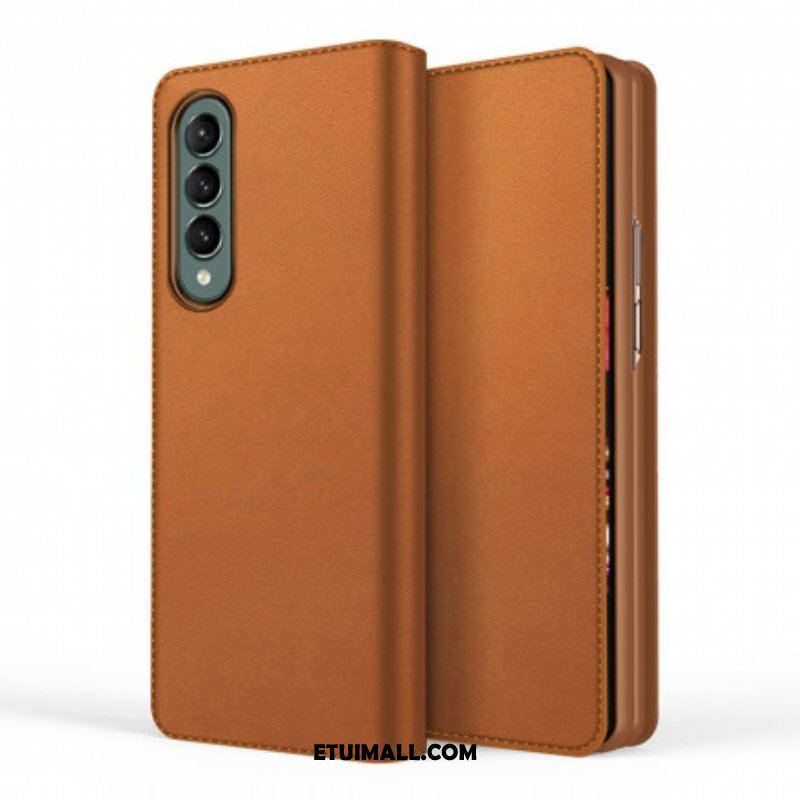 Etui Na Telefon do Samsung Galaxy Z Fold 3 5G Etui Folio Skóra Dwoinowa W Dotyku