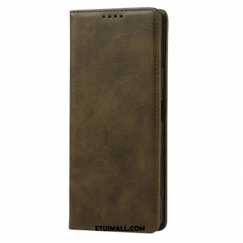 Etui Na Telefon do Sony Xperia 1 III Etui Folio Klasyczna Skóra Naturalna