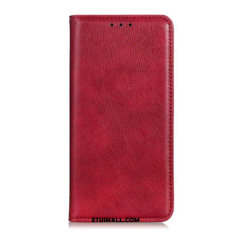 Etui Na Telefon do Sony Xperia 1 IV Etui Folio Skóra Dwoinowa Liczi