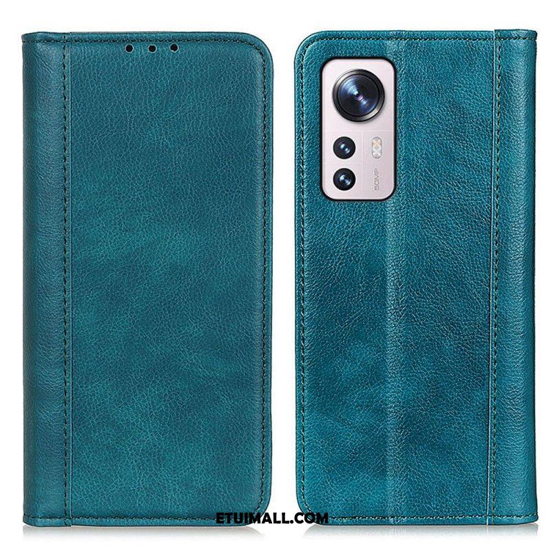 Etui Na Telefon do Xiaomi 12 / 12X Etui Folio Kolorowa Wersja Skóry Dwoinowej