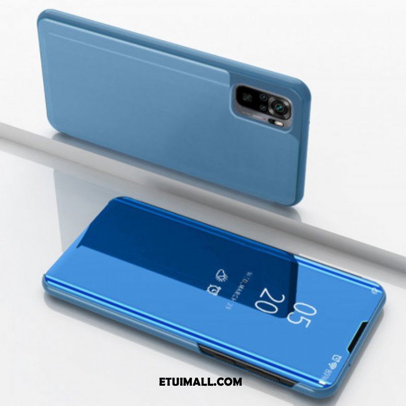 Etui Na Telefon do Xiaomi Redmi Note 10 / 10S Lustro I Sztuczna Skóra