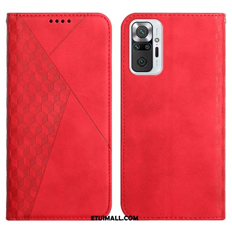 Etui Na Telefon do Xiaomi Redmi Note 10 Pro Etui Folio Efekt Geo Skóry