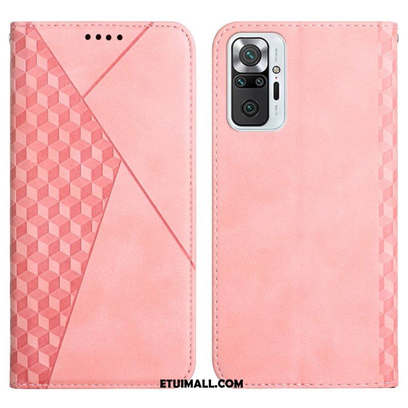 Etui Na Telefon do Xiaomi Redmi Note 10 Pro Etui Folio Efekt Geo Skóry