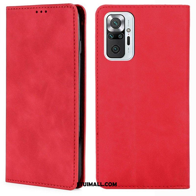 Etui Na Telefon do Xiaomi Redmi Note 10 Pro Etui Folio Klasyczny Dotyk Skóry