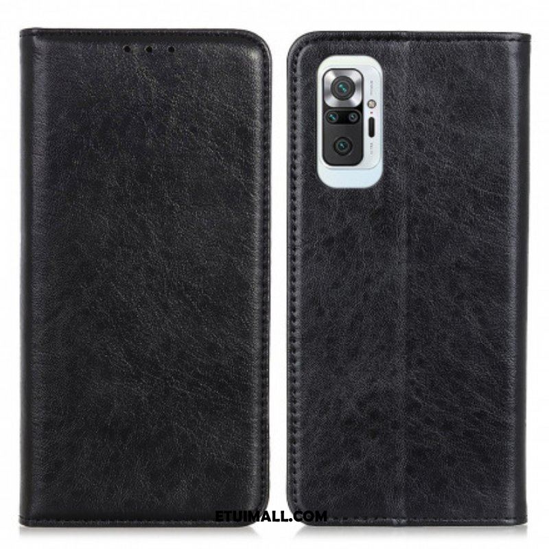 Etui Na Telefon do Xiaomi Redmi Note 10 Pro Etui Folio Teksturowana Dwoina Skóry