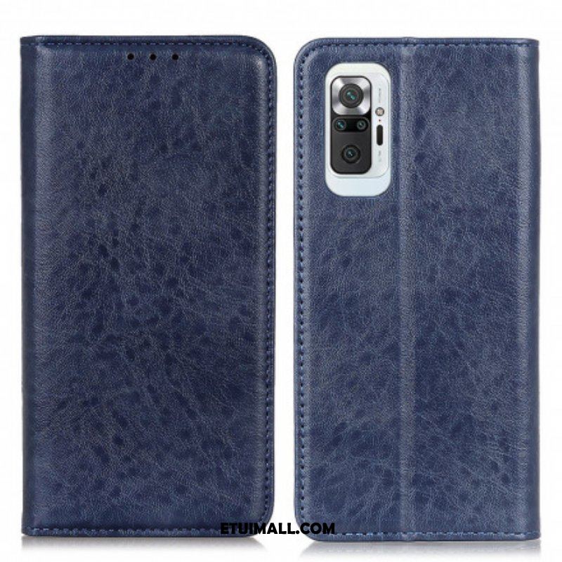 Etui Na Telefon do Xiaomi Redmi Note 10 Pro Etui Folio Teksturowana Dwoina Skóry