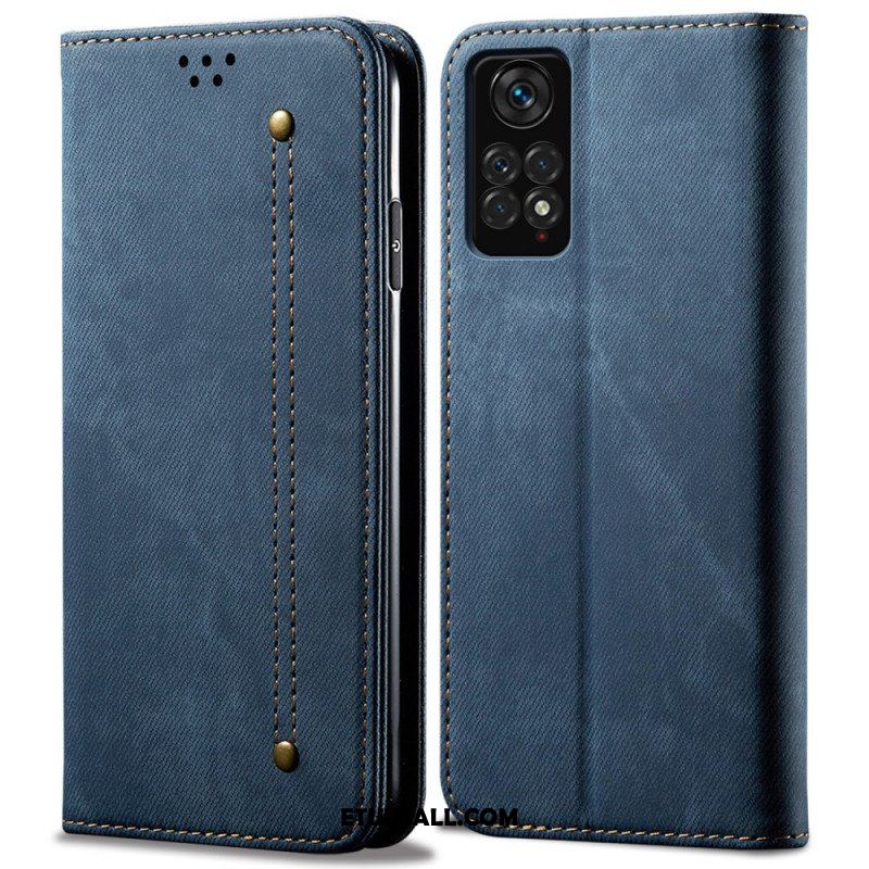 Etui Na Telefon do Xiaomi Redmi Note 11 / 11S Etui Folio Tkanina Dżinsowa