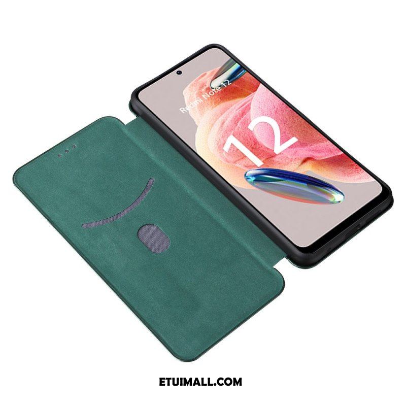 Etui Na Telefon do Xiaomi Redmi Note 12 4G Etui Folio Włókno Węglowe