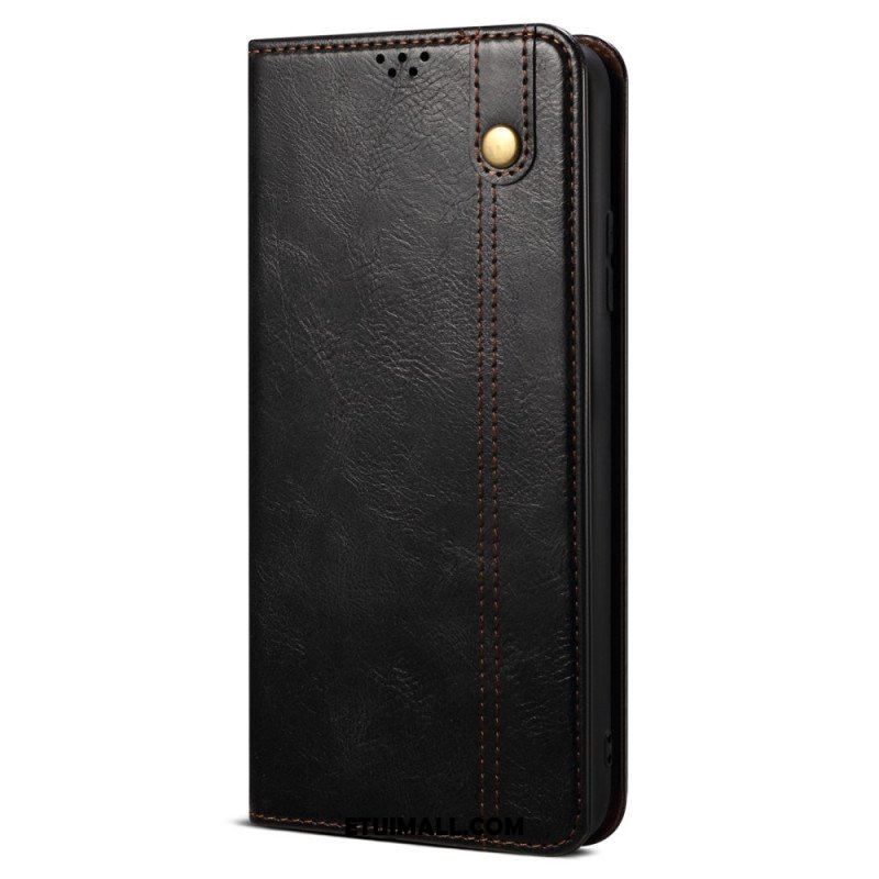 Etui Na Telefon do Xiaomi Redmi Note 12 5G Etui Folio Woskowana Sztuczna Skóra