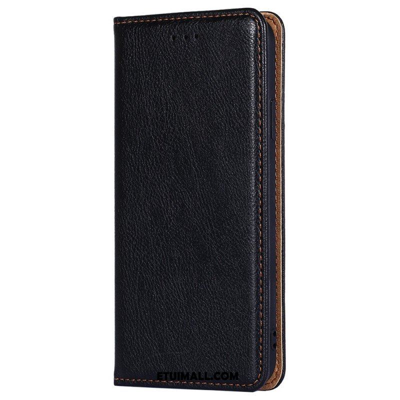 Etui Na Telefon do Xiaomi Redmi Note 12 Pro Etui Folio Przeszycia Ze Sztucznej Skóry